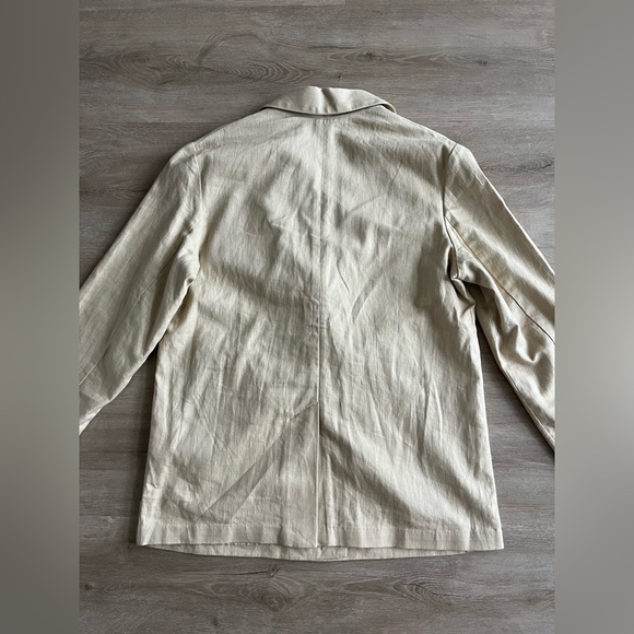 LEVI’S Alexa Blazer Linen Cotton Double-Breasted Oversized Jacket Size L - Picture 9 of 9